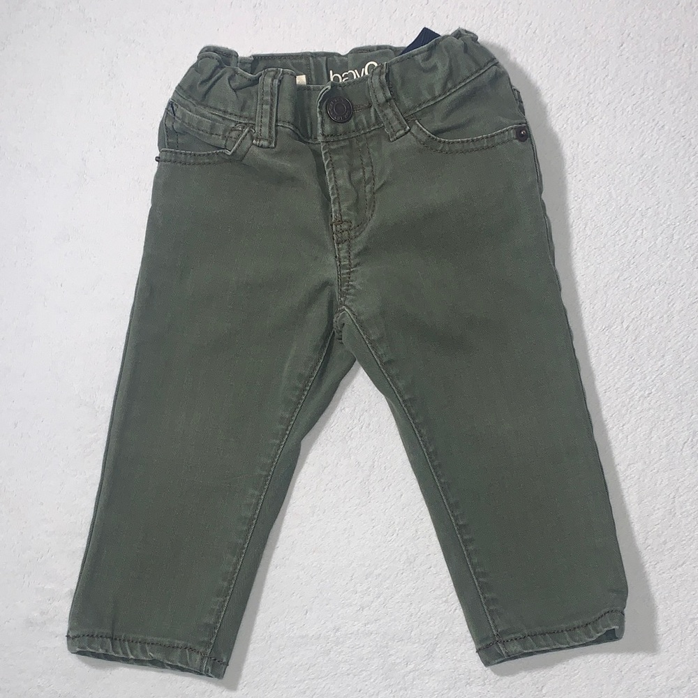 Baby GAP Slim Fit Olive Green Jeans Size 12-18 Months